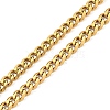 PVD Vacuum Plating 201 Stainless Steel Curb Chain Necklaces NJEW-Q336-09B-G-2