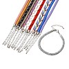 Braided Round Polyester Cord Bracelet Makings FB-CBAEDA0-01P-1