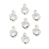 Heart Brass Glass Charms KK-S385-01S-2