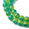 Spray Painted Crackle Glass Beads Strands CCG-Q002-12mm-07-3