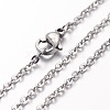 Non-Tarnish 304 Stainless Steel Cable Chain Necklaces NJEW-H445-16P-2