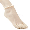 Natural Pearl Rice Beaded Anklets AJEW-AN00534-3