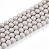 Baking Painted Pearlized Glass Pearl Bead Strands HY-N002-4mm-B05-2