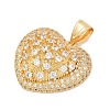 Brass Micro Pave Cubic Zirconia Pendants KK-A241-12G-04-2