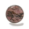 Natural Rhodonite Round Adjustable Rings RJEW-K371-09S-30-3