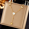 304 Stainless Steel Cubic Zirconia Pendant Necklaces FS-WG8DFC4-07-1