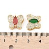 Brass Micro Pave Cubic Zirconia Slide Charms ZIRC-I068-16G-3