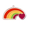 Rainbow Color Printed Acrylic Pendants OACR-B006-01J-1