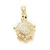 Brass Micro Pave Cubic Zirconia Pendants KK-G519-18G-01-1