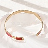 304 Stainless Steel Cuff Bangles for Women BJEW-Z087-10G-4