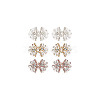 6Pcs 3 Colors Alloy with Glass Rhinestone Bowknot AJEW-NB0006-23-7