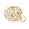 Brass Micro Pave Clear Cubic Zirconia Pendants X-ZIRC-Z014-08G-3