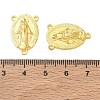 Holy Oval Carved Virgin Mary Tibetan Style Alloy Chandelier Component Links TIBEP-LF0961YKG-G-LF-4