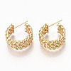 Brass Half Hoop Earrings KK-R117-046-NF-1