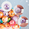 50Pcs UV Plating Opeque Acrylic Beads MACR-SC0001-51B-3