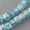 Electroplate Glass Beads Strands X-EGLA-R030-6x6mm-27-1