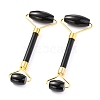 Natural Obsidian Brass Face Massager MRMJ-G009-53G-1