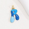 Alloy Enamel Pendants ENAM-S023-01G-R-1