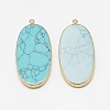 Synthetic Turquoise Big Pendants G-Q983-A02-2