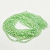 Electroplate Glass Beads Strands EGLA-D018-4x4mm-33-2