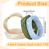 4Pcs 4 Colors Acrylic Bangles BJEW-UN0001-80A-3