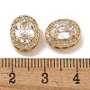 Brass Micro Pave Cubic Zirconia Beads KK-U037-07G-02-3