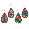 2Pairs 2 Colors Acrylic Dangle Earrings for Women EJEW-TA0001-53B-1