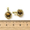 Natural Tiger Eye Half Round Charms KK-K398-20G-3