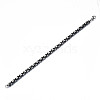 Two Tone 201 Stainless Steel Byzantine Chain Bracelet for Men Women BJEW-S057-86B-01-2