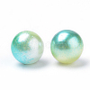 Rainbow Acrylic Imitation Pearl Beads OACR-R065-8mm-A03-2