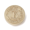 Golden Tone Wax Seal Brass Stamp Head DIY-B079-01G-U-2