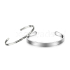 Non-Tarnish Stainless Steel Bangle Blanks DIY-H134-02P-4