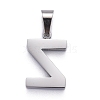 Non-Tarnish 304 Stainless Steel Letter Pendants STAS-H127-Z-P-2