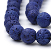 Synthetic Lava Rock Beads Strands X-G-S277-10mm-04-3