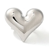 Non-Tarnish 304 Stainless Steel Heart Open Cuff Rings for Women RJEW-Z053-06P-2