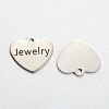 Non-Tarnish 201 Stainless Steel Heart Pendants LS-STAS-L165-C23-2