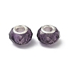 Handmade Glass European Beads X-GPDL25Y-07-2