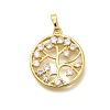 Rack Plating Brass Micro Pave Cubic Zirconia Pendants KK-L226-051G-04-1