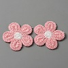 5-Petal Flower Shape Two Tone Crochet Appliques DIY-WH0399-61A-1