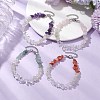 Natural Mixed Gemstone Chip Beads Beaded Bracelets for Women BJEW-JB11334-1