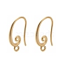 Brass Earring Hooks KK-G516-02G-1