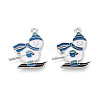 Rack Plating Alloy Enamel Snowman Pendants ENAM-T024-78A-P-1