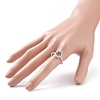 Natural Amethyst Round Finger Ring RJEW-TA00057-01-3