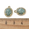 Natural Amazonite Faceted Oval Pendants G-I375-02G-03-3