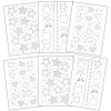 6 Sheets 3 Styles Acrylic Rhinestone Face Body Stickers AJEW-SP0002-68A-7