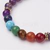 Amethyst Beaded and Gemstone Beaded Stretch Bracelets BJEW-P065-B-01-2