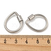 Non-Tarnish 304 Stainless Steel Screw Carabiner Lock Charms STAS-C092-01B-P-3