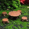 1 Bag Resin Tree Stump Chair & Table Set DJEW-LP0001-08-3