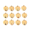 Birthday 304 Stainless Steel Micro Pave Cubic Zirconia Charms CU-CBA9CF9-01G-1