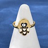 304 Stainless Steel Adjustable Cuff Rings RJEW-Q015-01G-D-5